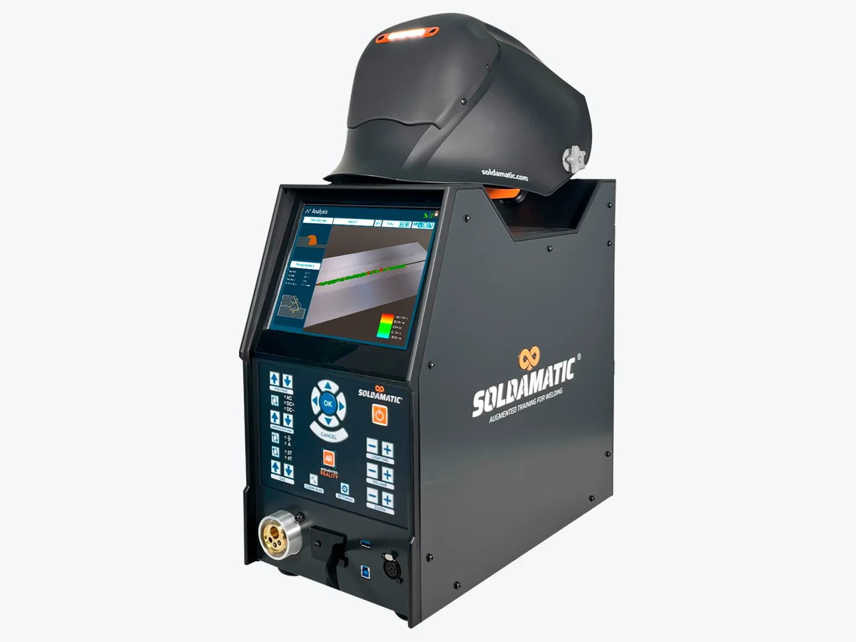 Equipo de simulación Soldamatic con consola y casco